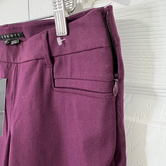 Theory Burgundy Pants Sz 0 - Picture 9 of 9